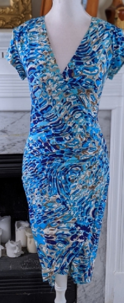 Cache blue wrap dress. Gorgeous small